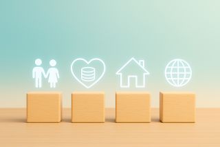 Foto: Icons zu Personen, Herz, Haus und Globus